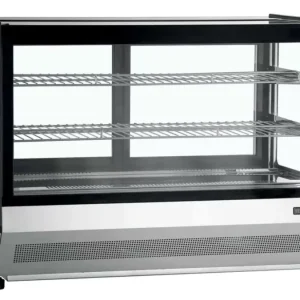Tefcold - Bemutató hűtővitrin asztali egyenes üvegű 160 literes, LCT900F/BLACK Szuper akció